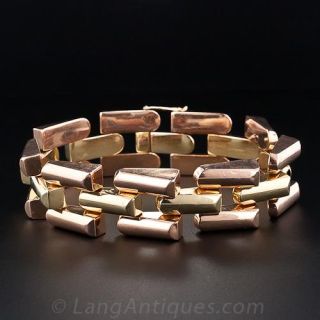 1940's Two Tone Gold Bracelet