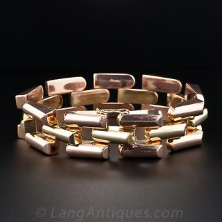 1940's Two Tone Gold Bracelet