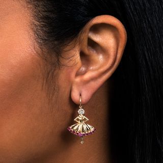 1940's Van Cleef & Arpels Ballerina Earrings