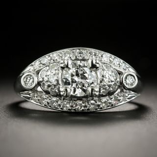 1940s Diamond Palladium Engagement Ring - Granat Brothers - 1