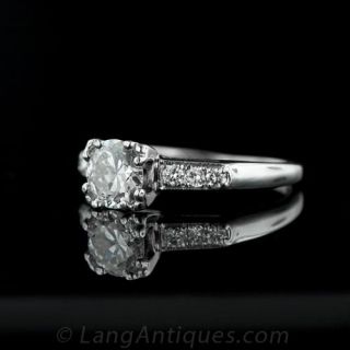 1940s White Gold Diamond Engagement Ring
