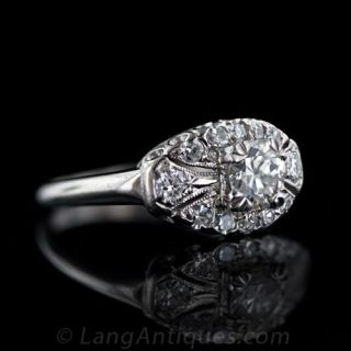 1950's .55 carat Diamond Engagement Ring