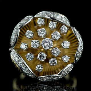 1950 s Diamond Cocktail Ring Main View