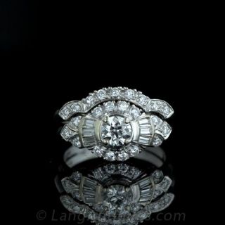 Vintage Diamond Wedding Set 1950s