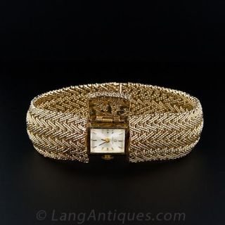 1950's Woven Bracelet with Hidden Watch
