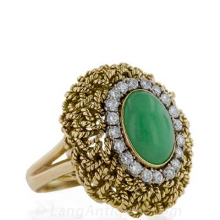 1960's Era Jade Cocktail Ring