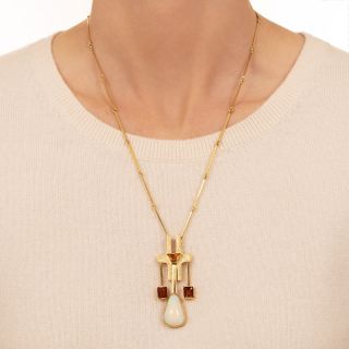  Opal And Citrine Necklace From Israel