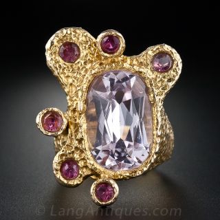 1960s Kunzite & Pink Tourmaline Ring