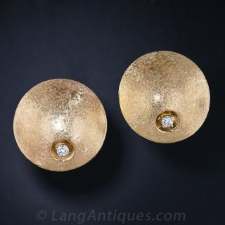 1960s Moderne Ear Clips