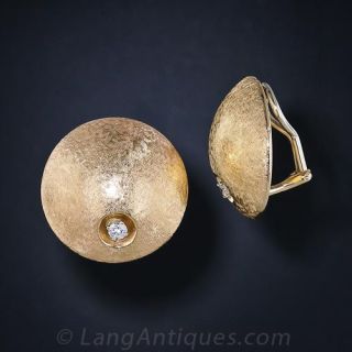 1960s Moderne Ear Clips