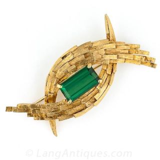1960s Tourmaline Brooch