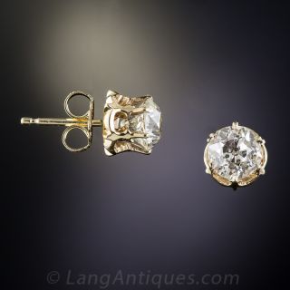2.00 Antique Diamond Stud Earrings