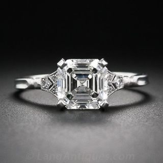 2.00 Asscher-Cut Diamond Engagement Ring