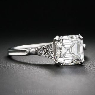 2.00 Asscher-Cut Diamond Engagement Ring