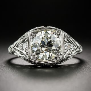 2.00 Carat Diamond and Platinum Antique Engagement Ring