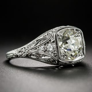 2.00 Carat Diamond and Platinum Antique Engagement Ring