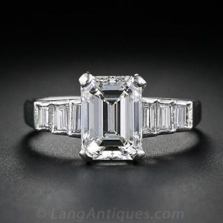 2.00 Carat Emerald Cut Diamond Engagement Ring