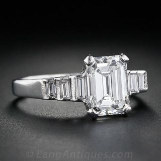 2.00 Carat Emerald Cut Diamond Engagement Ring