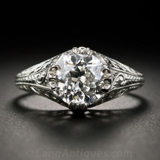 2.00 Carat European-Cut Diamond Engagement Ring