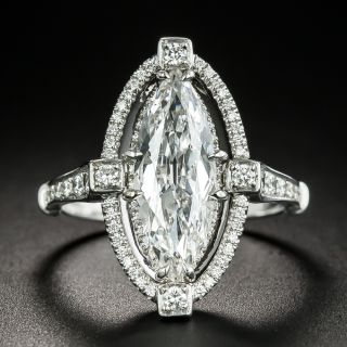 2.00 Carat Marquise-Cut Diamond Engagement Ring - GIA F VS1 - 1
