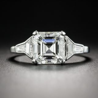 2.00 Carat Square Emerald-Cut Platinum Diamond Ring - GIA I VS2 - 1