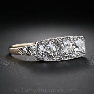2.00 Carat Total Weight Edwardian Three-Stone Diamond Ring