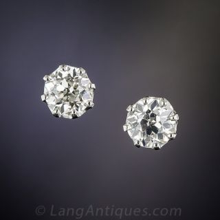 2.00 Carat Vintage Diamond Studs