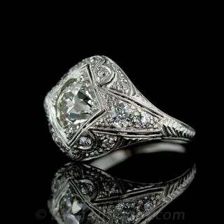 2.00 ct Center Art Deco Diamond Ring