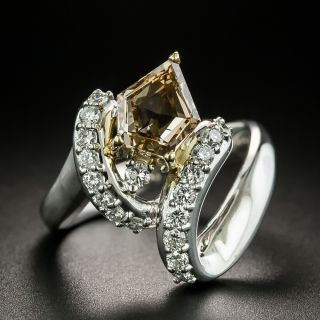 2.01 Carat Natural Fancy Yellowish Brown Diamond Ring - GIA SI1 - 2