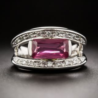 2.02 Carat No-Heat Pink Sapphire and Diamond Ring - GIA - 2