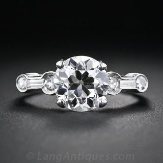 2.02 Carat Old European-Cut Diamond Solitaire  - 1