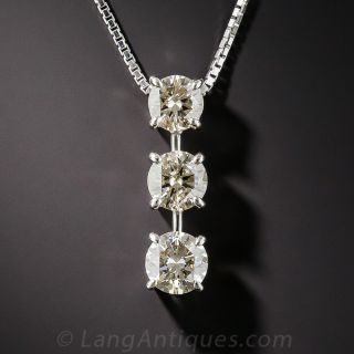 2.02 Carat Three-Stone Diamond Pendant