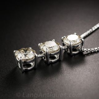2.02 Carat Three-Stone Diamond Pendant