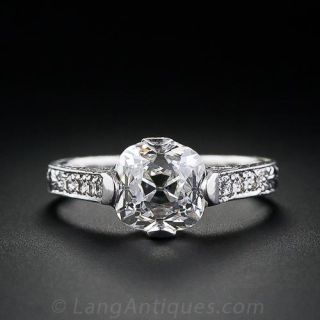 2.03 Carat Diamond Art Deco Style Engagement Ring