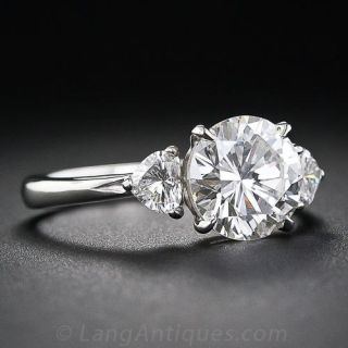 2.03 Carat Estate Platinum and Diamond Engagement Ring 