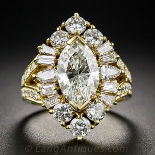 2.03 Carat Marquise Estate Diamond Ring