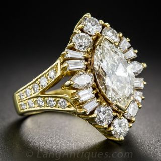 2.03 Carat Marquise Estate Diamond Ring