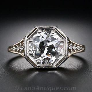 2.04 Carat Antique Diamond Solitaire Ring