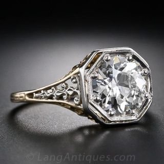 2.04 Carat Antique Diamond Solitaire Ring