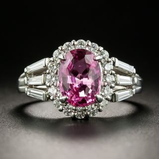 2.04 Carat Pink Sapphire and Diamond Ring - 1