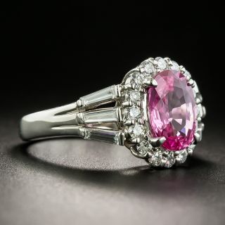 2.04 Carat Pink Sapphire and Diamond Ring