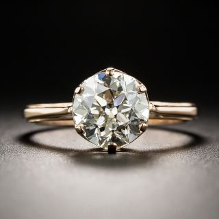 2.05 Carat Old European Cut Diamond Solitaire in 18K Rose Gold - 1
