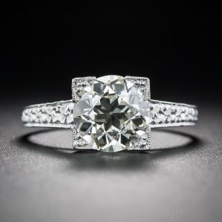 2.07 Carat Diamond Art Deco Engagement Ring