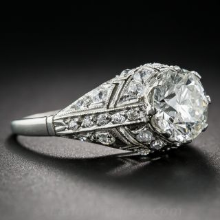 2.08 Carat Diamond Art Deco Style Ring - GIA
