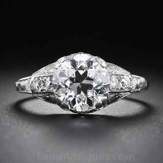 2.09 Carat Art Deco Engagement Ring