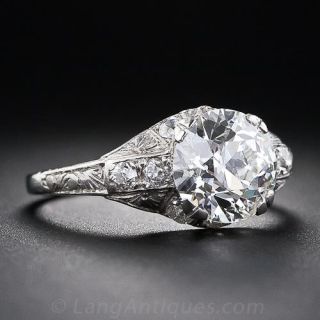 2.09 Carat Art Deco Engagement Ring