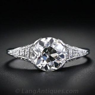 2.10 Carat Antique Diamond Engagement Ring - 2