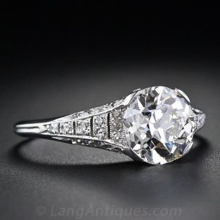 2.10 Carat Antique Diamond Engagement Ring