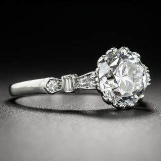2.10 Carat Diamond Vintage Engagement Ring - GIA E/SI1