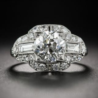  2.11 Carat Diamond Art Deco Engagement Ring GIA J/SI2